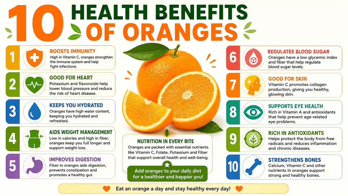 10 Health Benefits of Oranges