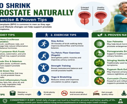 How to Shrink the Prostate Naturally Diet, Exercise & Proven Tips