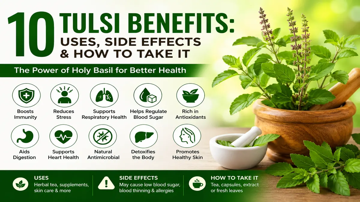 10 Tulsi Benefits Uses, Side Effects & How to Take It