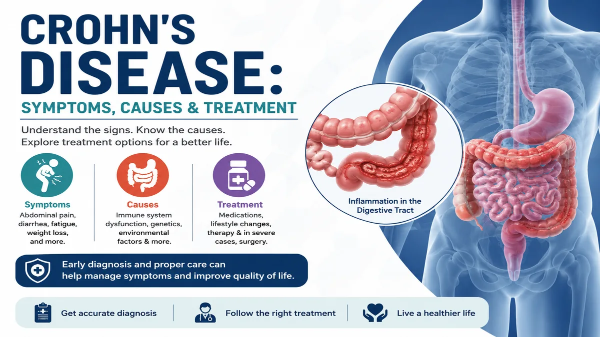 Crohn’s Disease Symptoms, Causes & Treatment Guide