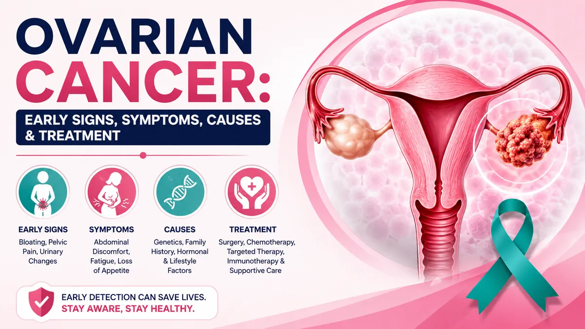 Ovarian Cancer: Early Signs, Symptoms, Causes & Treatment
