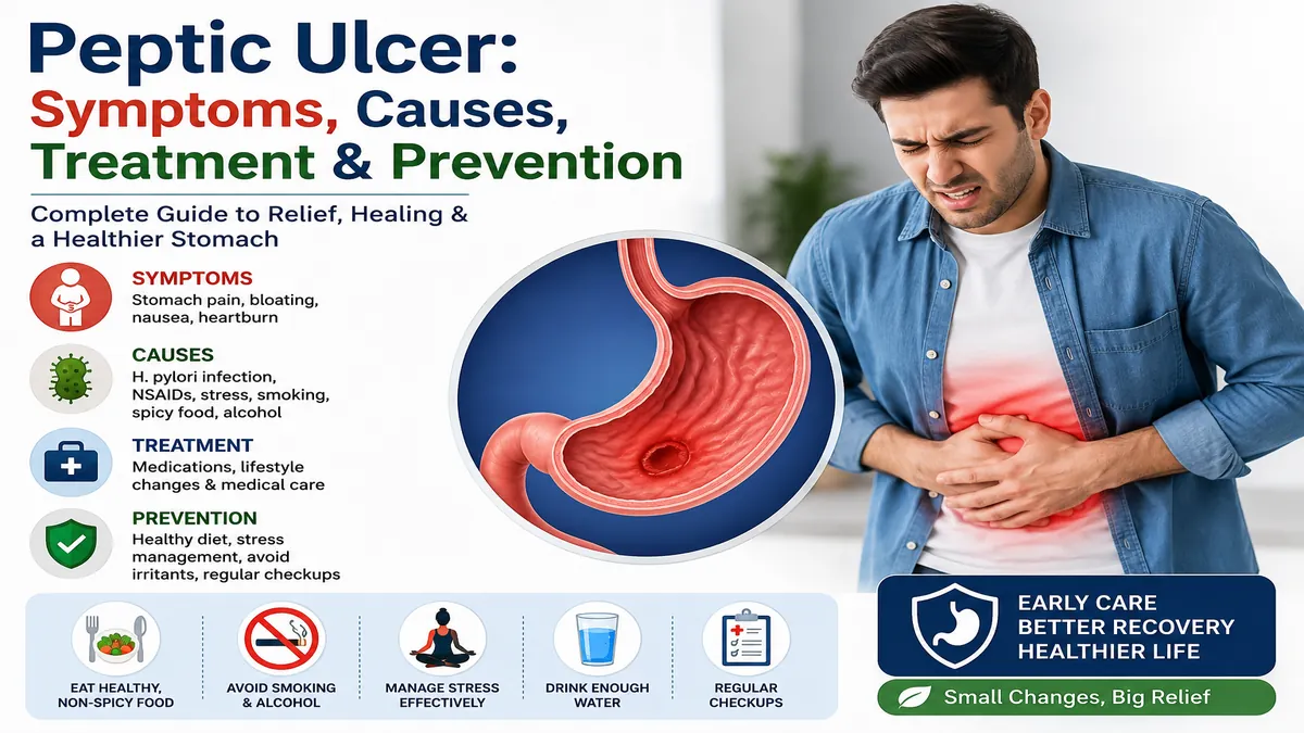 Peptic Ulcer Symptoms, Causes, Treatment & Prevention