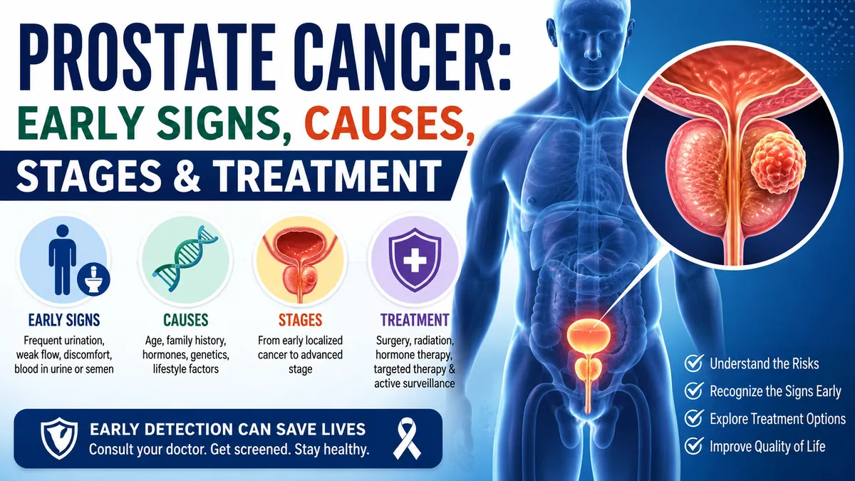 Prostate Cancer Early Signs, Causes, Stages & Treatment