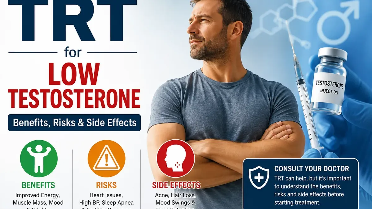 TRT for Low Testosterone Benefits, Risks & Side Effects