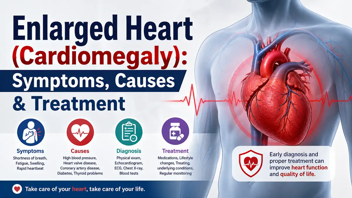 Enlarged Heart (Cardiomegaly): Symptoms, Causes & Treatment